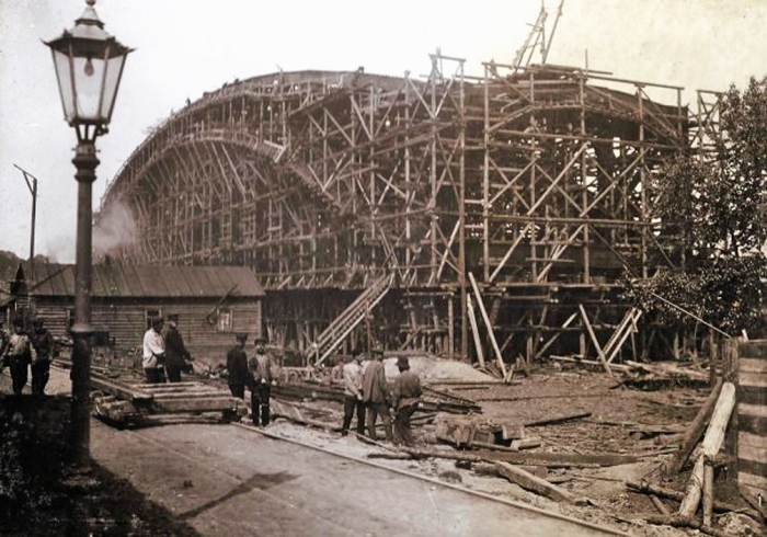 Строительство моста Императора Петра Великого 1909-1911